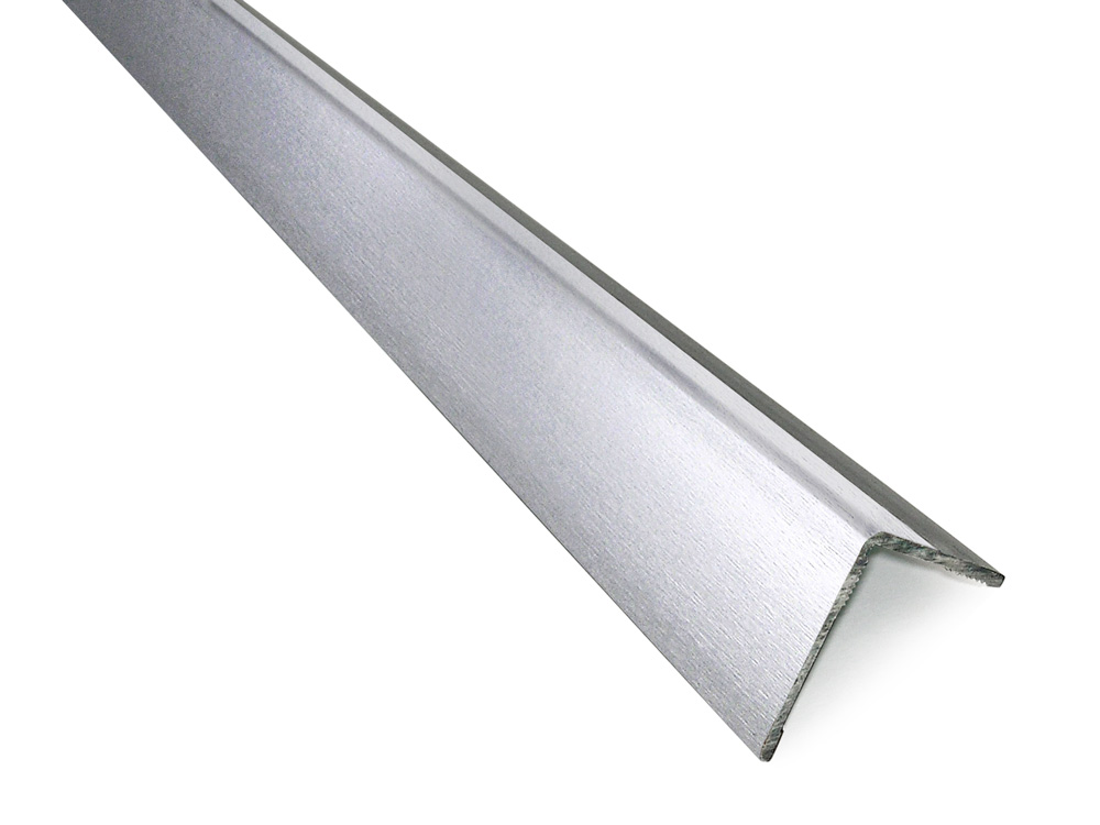 Уголок ПВХ широкий с ламинацией ПВХ (сатинированное Серебро) для изготовления рамок