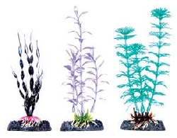 Набор из 3-х пластиковых растений с утяжелителями PLPP1H