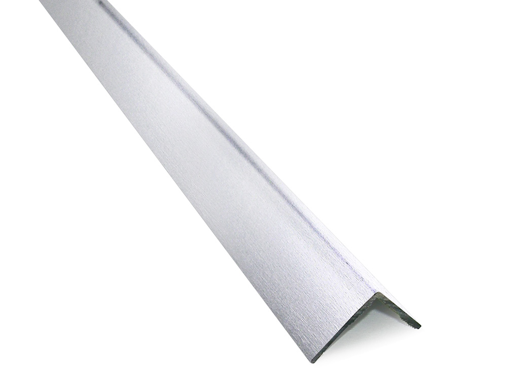 Уголок ПВХ узкий с ламинацией ПВХ (сатинированное Серебро) для изготовления рамок