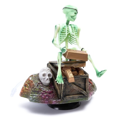 OJ8	Распылитель декоративный Скелет на ящике с золотом